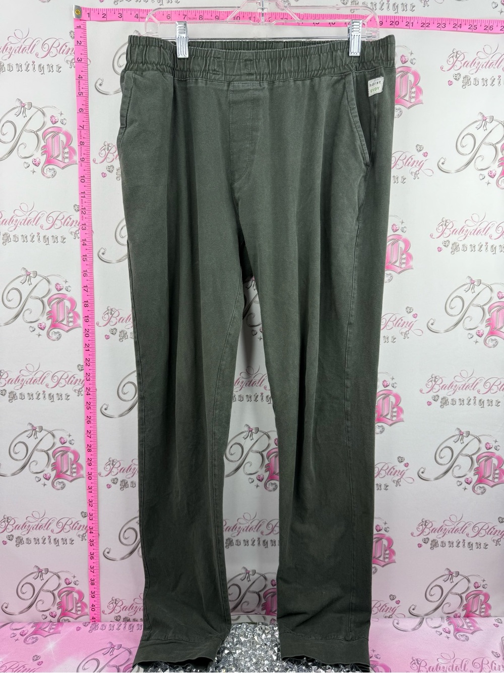 HORST pants comfy green Elastic-Waist Track Pants in Olive Green